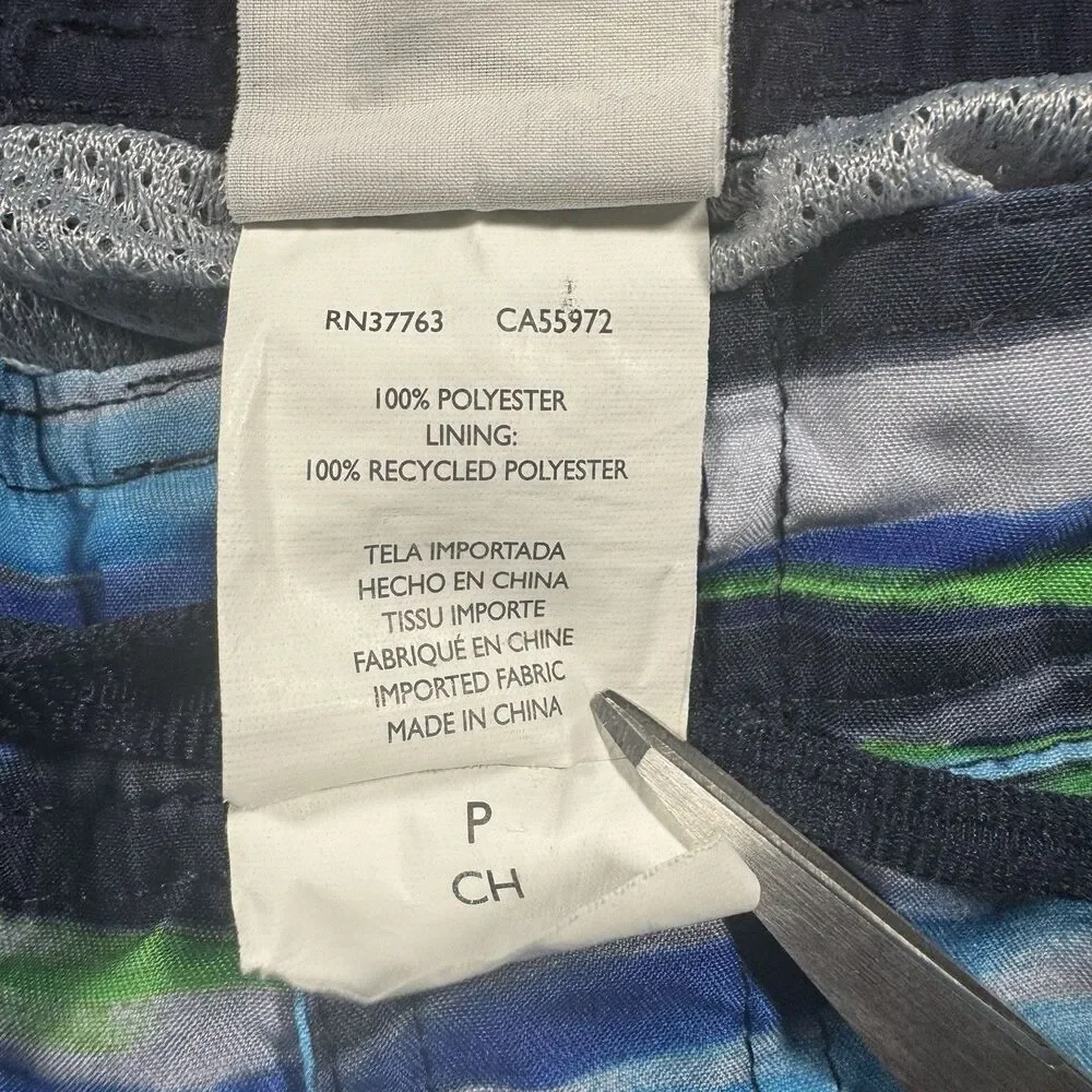 Nike Lined Board Shorts Swim Trunks Mens S Blue Purple Tiger Stripe Pattern Surf